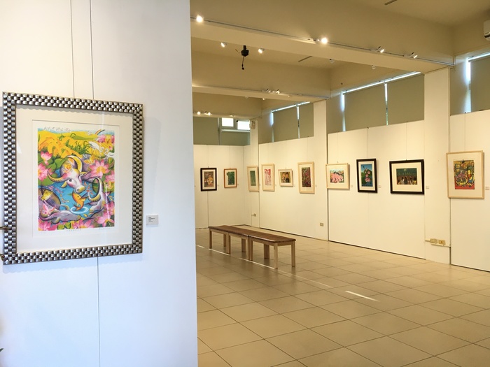 「迎春–吳鴻滄、林昭安師生版畫創作聯展」展場照片