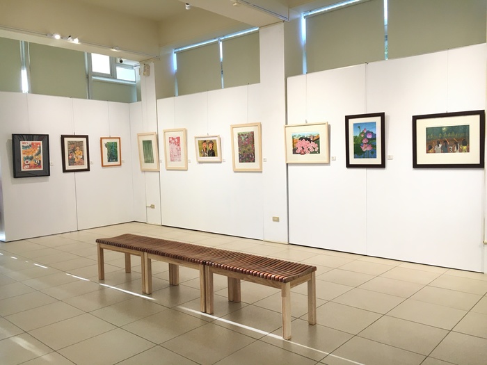 「迎春–吳鴻滄、林昭安師生版畫創作聯展」展場照片